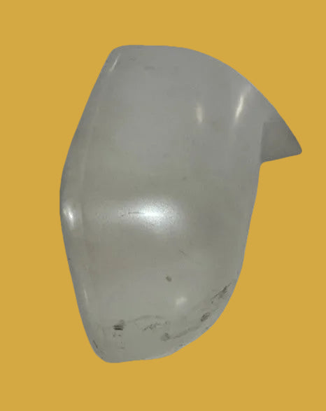 Gray plastic fender on a white background