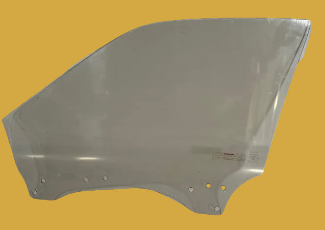 Clear motorcycle windshield on a white background