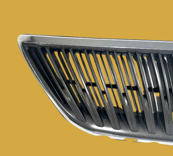 Car grille with a metallic finish on a white background